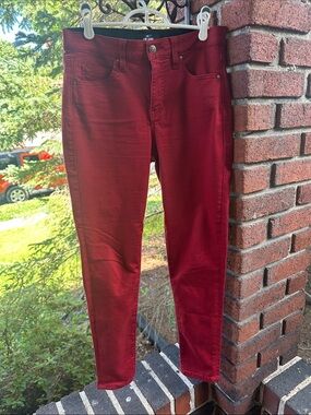LuLaRoe Women's Skinny Jeans in Deep Red